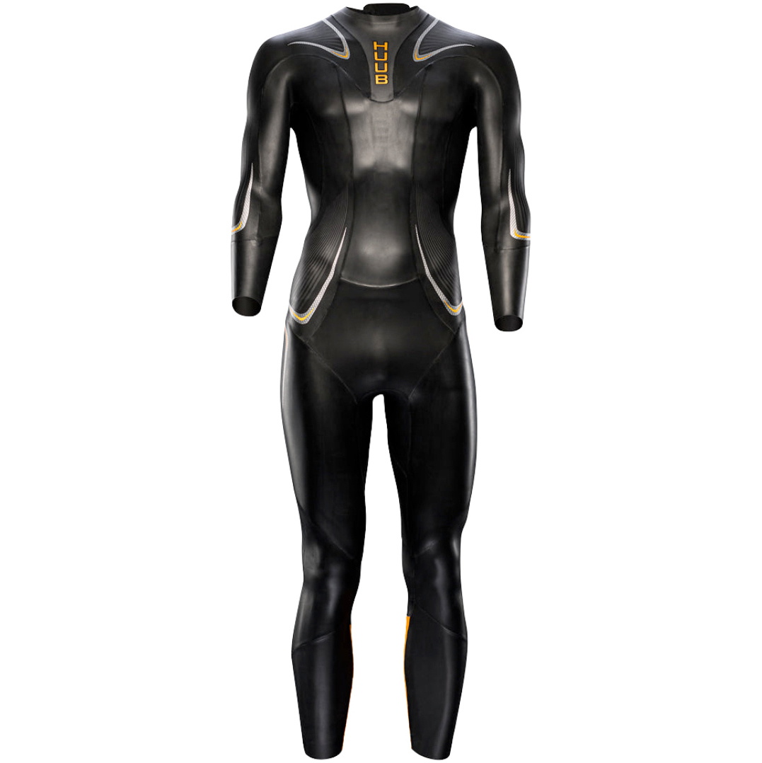 2026 HUUB Mens Vengeance 3/5mm Back Zip Swim Wetsuit TCE35 - Black / Orange